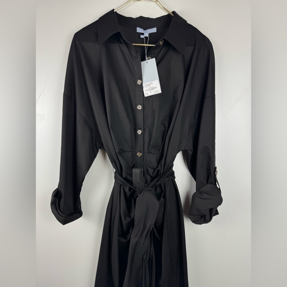 NEW Antonio Melani Roxanne Midi Dress Black Tie Waist Quiet Luxury, Professional - Picture 3 of 6